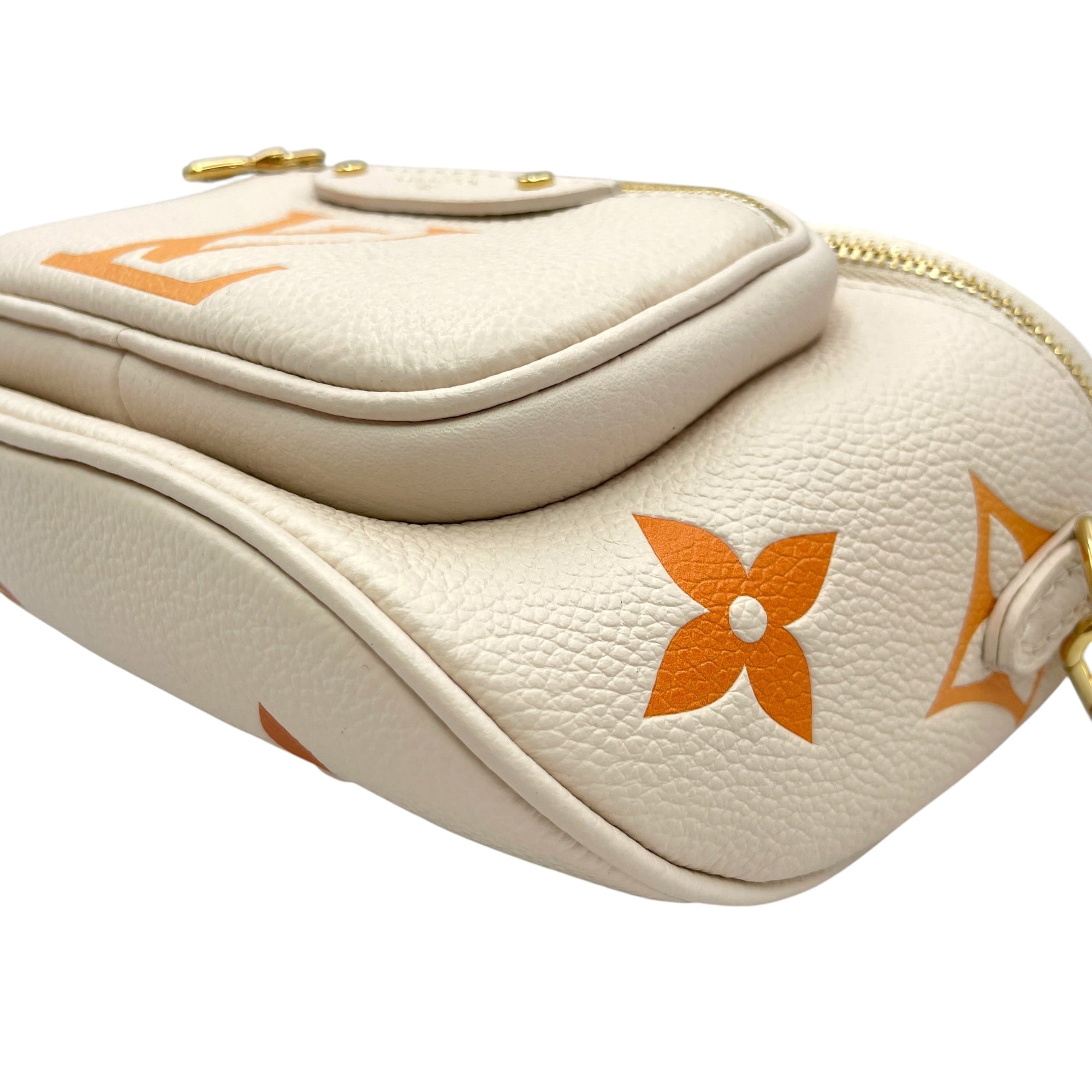 Bum Bag Beige Crossbody Bag in Empreinte Leather Gold hardware CL2606-21946 8