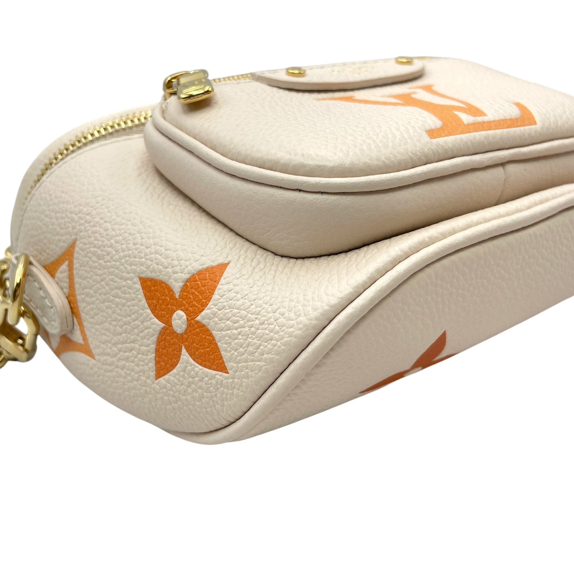 Bum Bag Beige Crossbody Bag in Empreinte Leather Gold hardware CL2606-21946 9