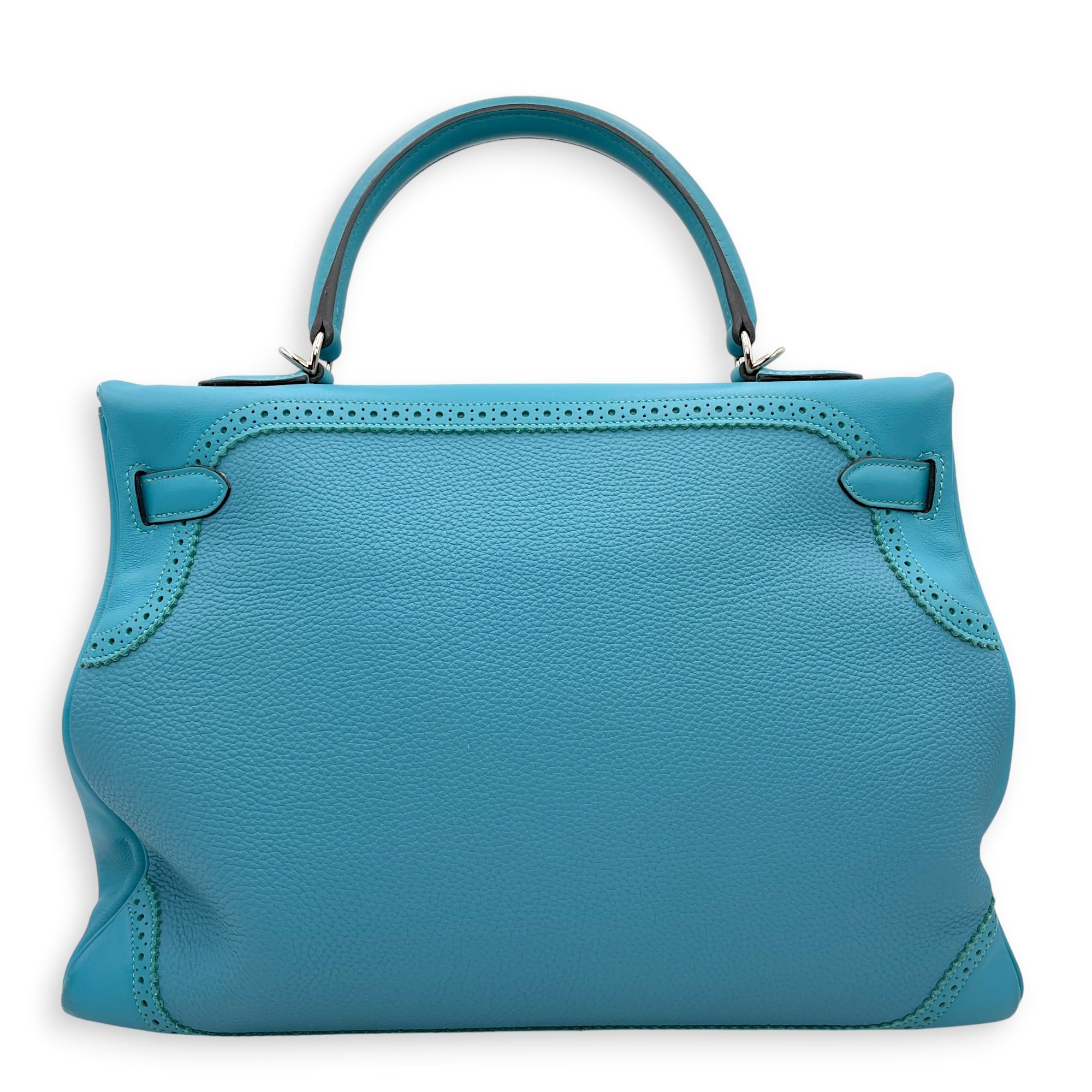Ghillies Kelly 35 Turquoise in Togo/Swift Palladium hardware CL2606-21950 2