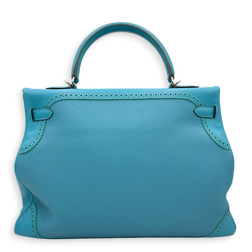 Ghillies Kelly 35 Turquoise in Togo/Swift Palladium hardware CL2606-21950 2
