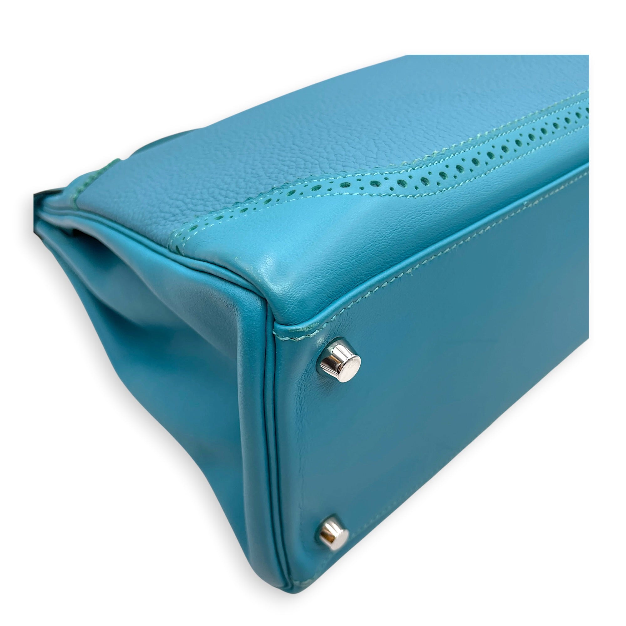Ghillies Kelly 35 Turquoise in Togo/Swift Palladium hardware CL2606-21950 7