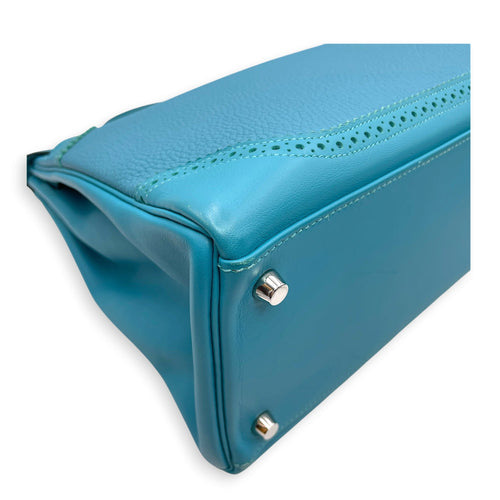 Ghillies Kelly 35 Turquoise in Togo/Swift Palladium hardware CL2606-21950 7
