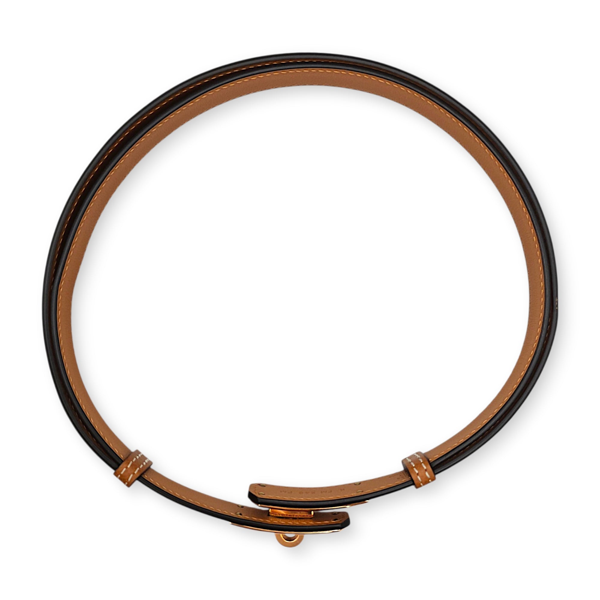 Kelly 18 Gold Belt in Epsom Rose Gold hardware CL2606-21965 3