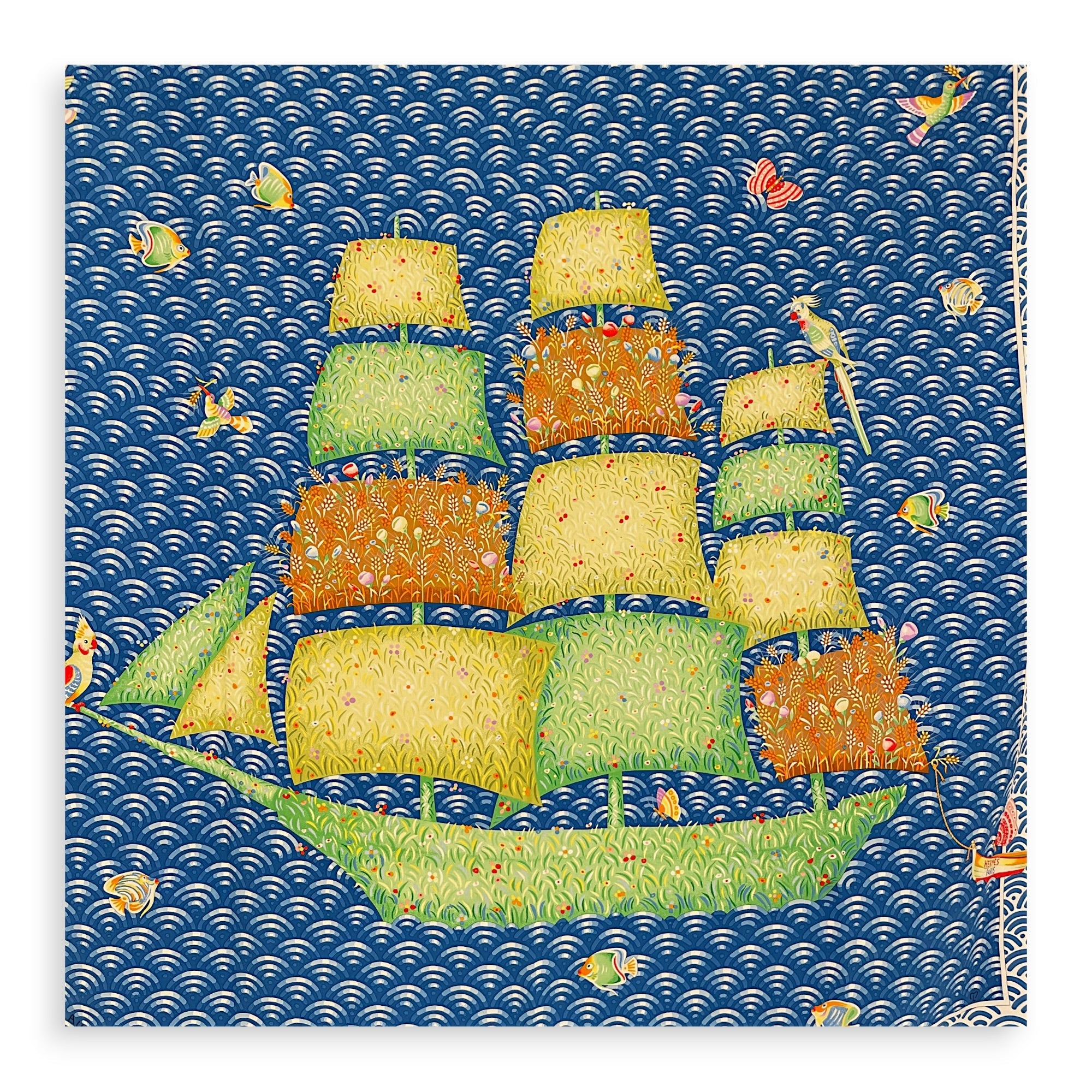 Bateau Fleuri 90 Multi-colour Scarf CL2606-21969 2