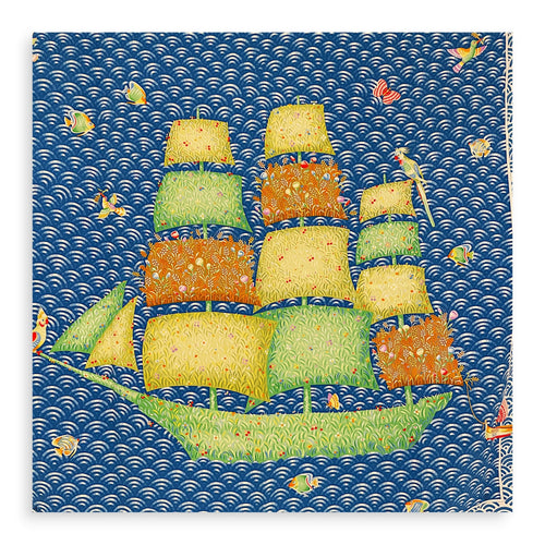 Bateau Fleuri 90 Multi-colour Scarf CL2606-21969 2