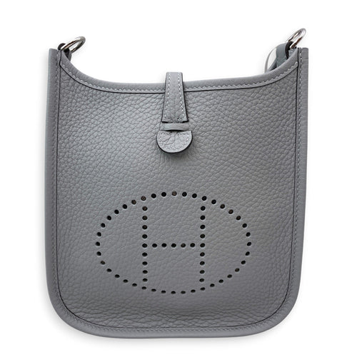Evelyne Mini Gris Pantin in Clemence Palladium hardware CL2606-21971 1
