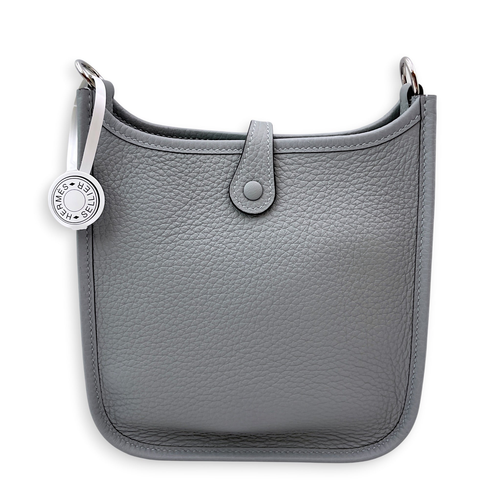 Evelyne Mini Gris Pantin in Clemence Palladium hardware CL2606-21971 2