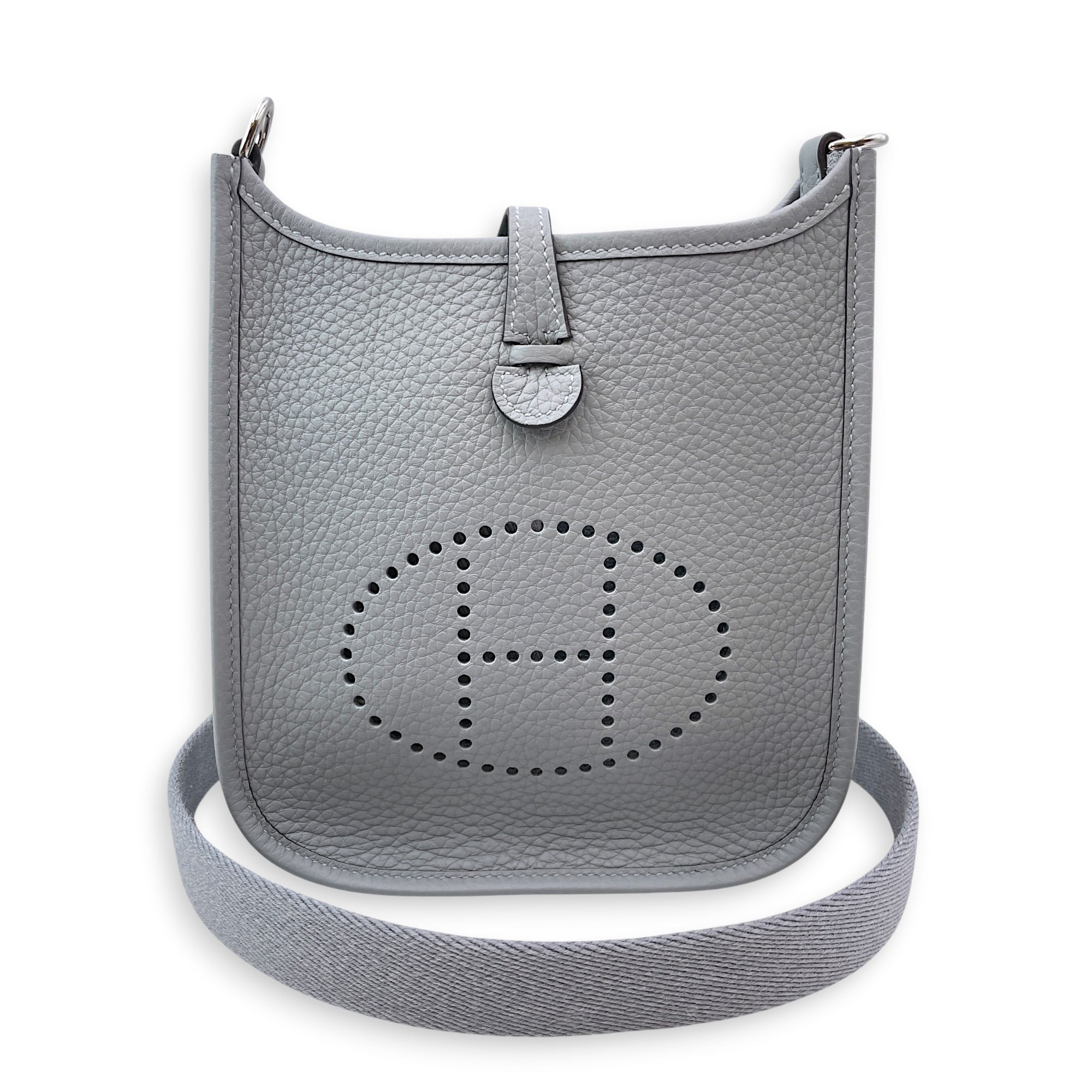 Evelyne Mini Gris Pantin in Clemence Palladium hardware CL2606-21971 3