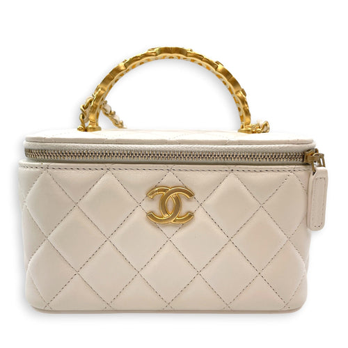 Vanity Case White Crossbody Bag in Lambskin Gold hardware CL2606-21973 1