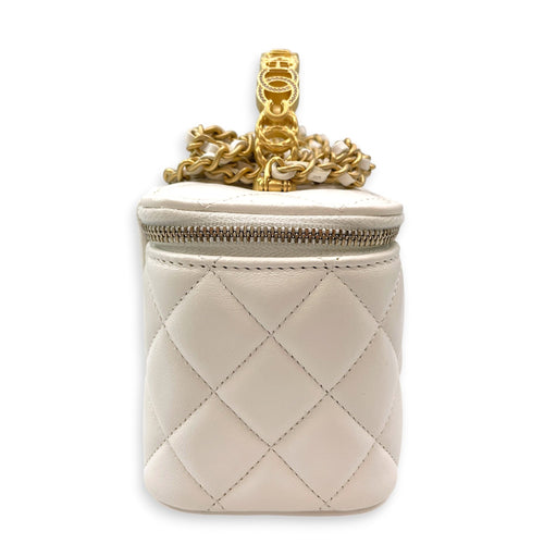 Vanity Case White Crossbody Bag in Lambskin Gold hardware CL2606-21973 5