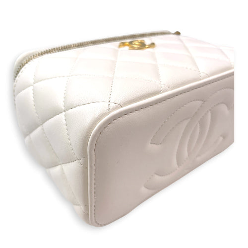 Vanity Case White Crossbody Bag in Lambskin Gold hardware CL2606-21973 6