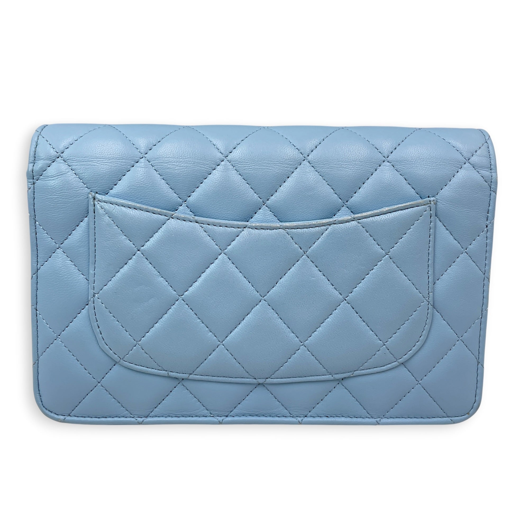 Wallet on Chain Blue Crossbody Bag in Calfskin Gold hardware CL2606-21974 2