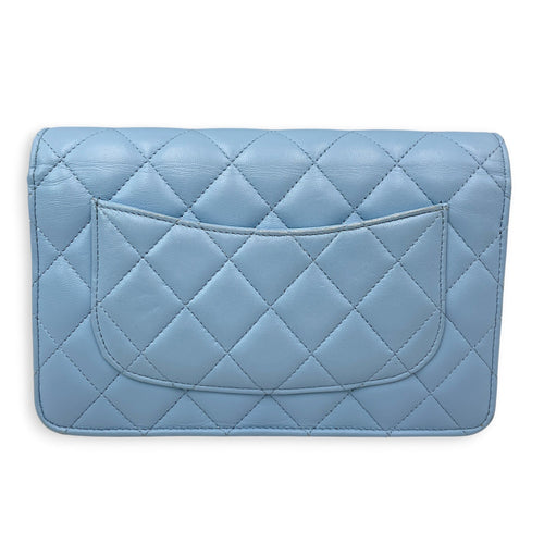 Wallet on Chain Blue Crossbody Bag in Calfskin Gold hardware CL2606-21974 2