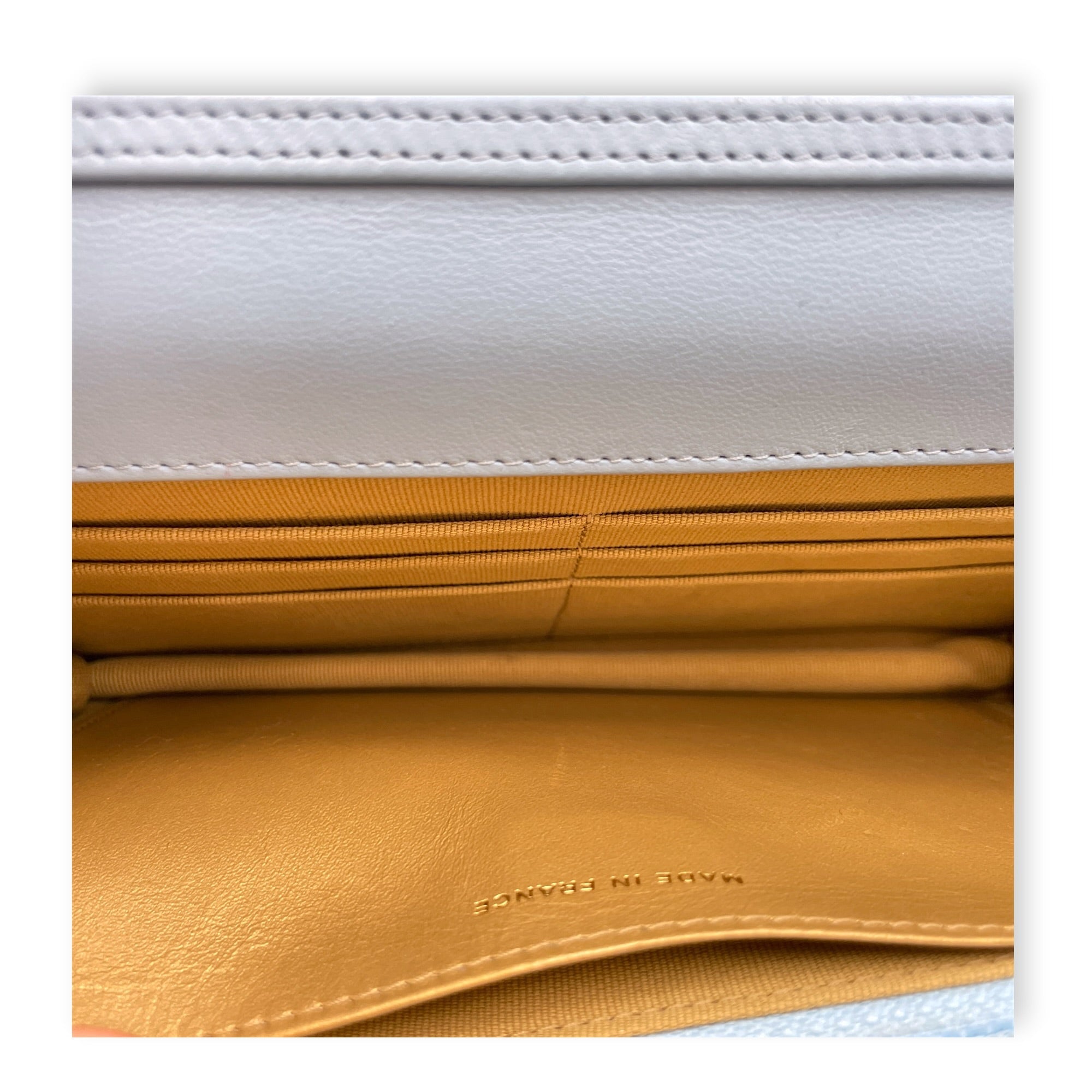 Wallet on Chain Blue Crossbody Bag in Calfskin Gold hardware CL2606-21974 5