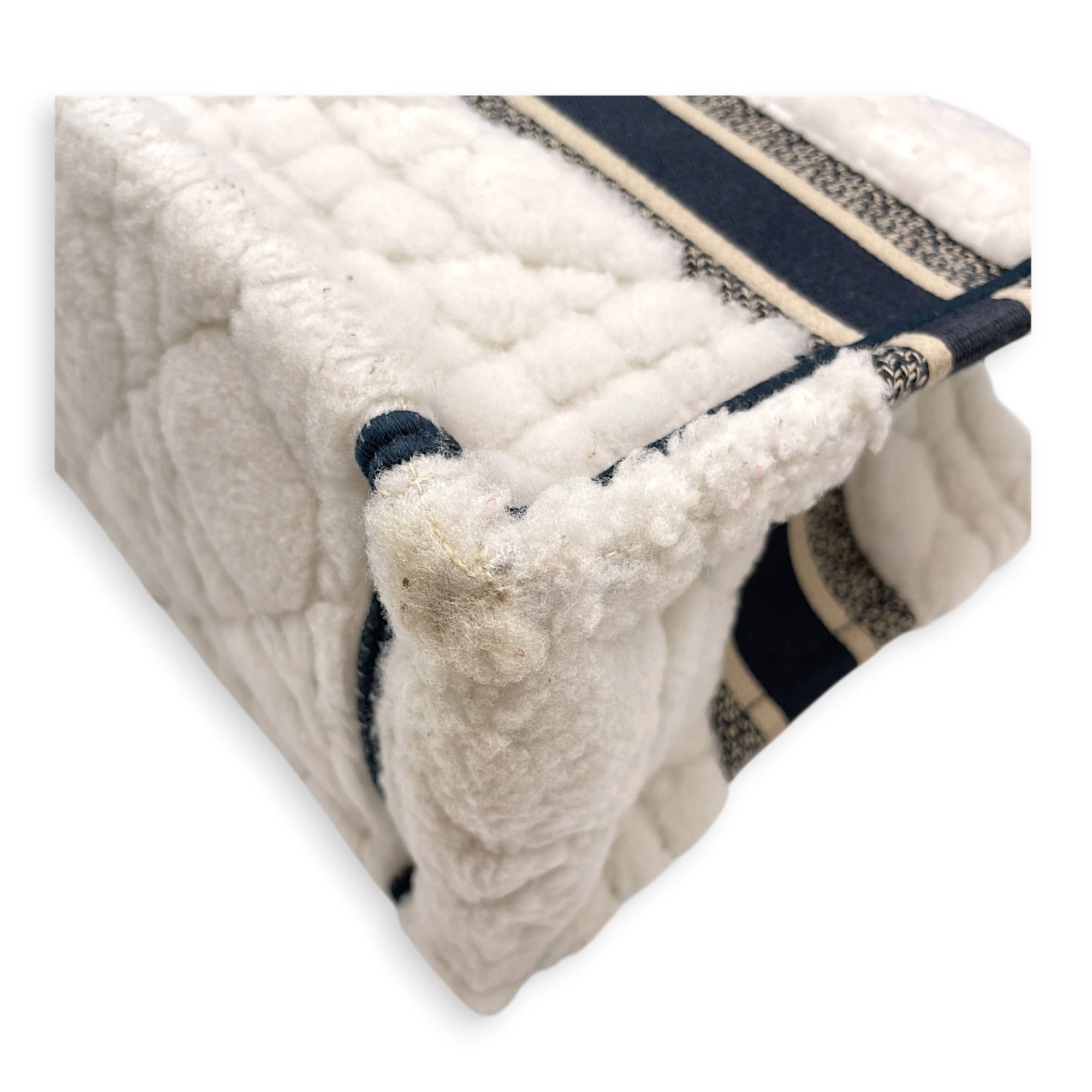 Book Tote Small White Top Handle Bag in Shearling CL2606-21975 11
