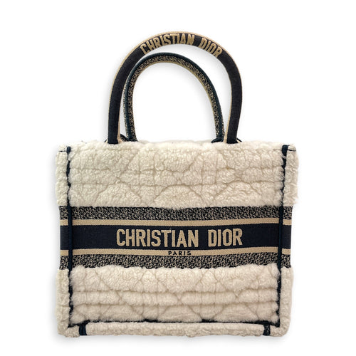 Book Tote Small White Top Handle Bag in Shearling CL2606-21975 1