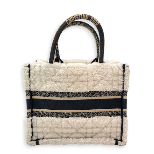 Book Tote Small White Top Handle Bag in Shearling CL2606-21975 2