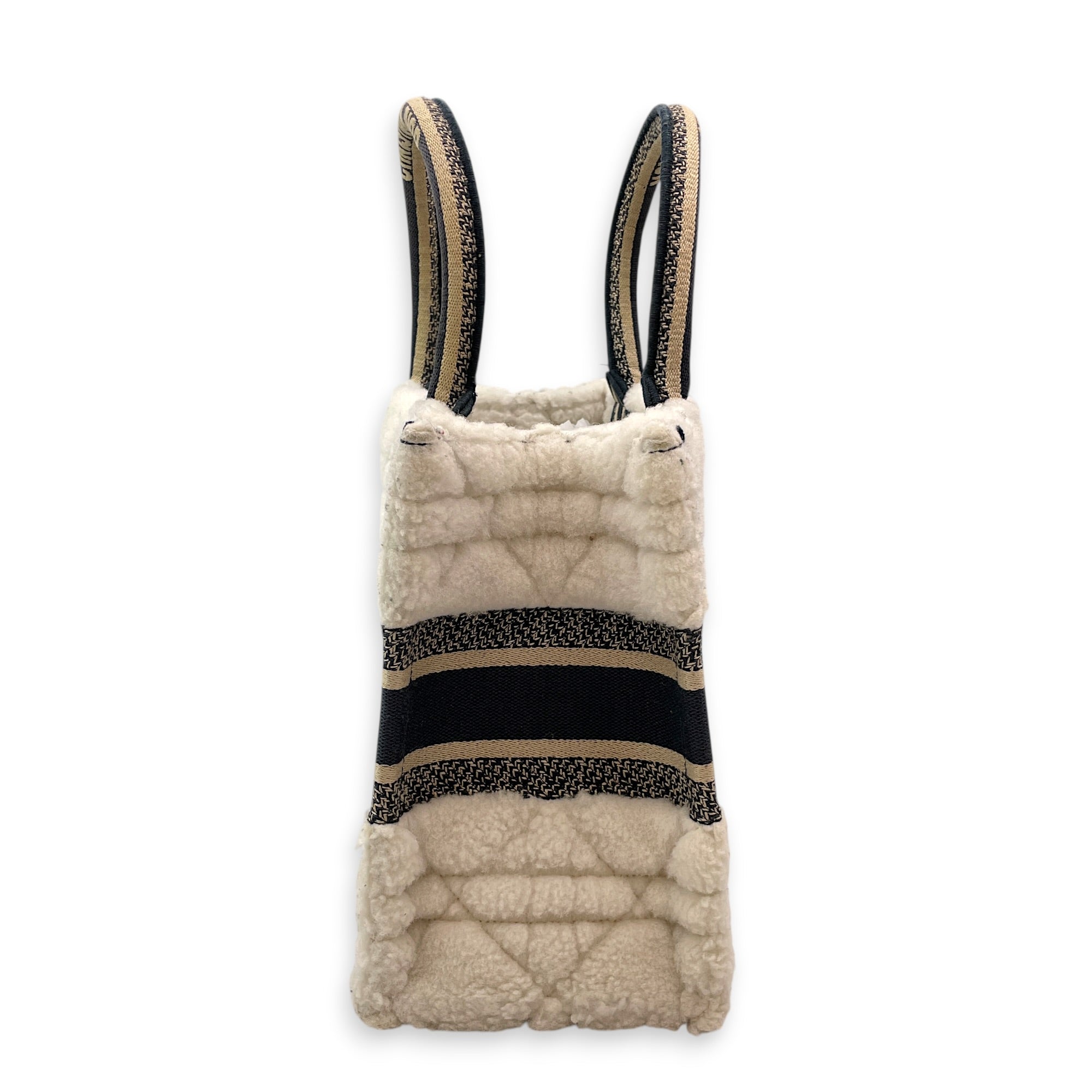Book tote 26 White Top Handle Bag in Shearling 50-MA-0283
