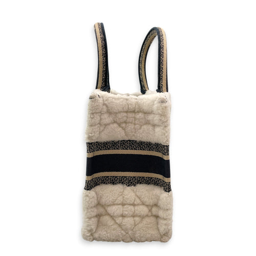 Book Tote Small White Top Handle Bag in Shearling CL2606-21975 4