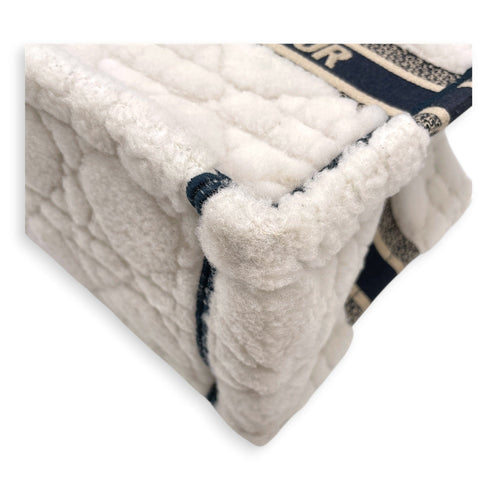Book Tote Small White Top Handle Bag in Shearling CL2606-21975 7