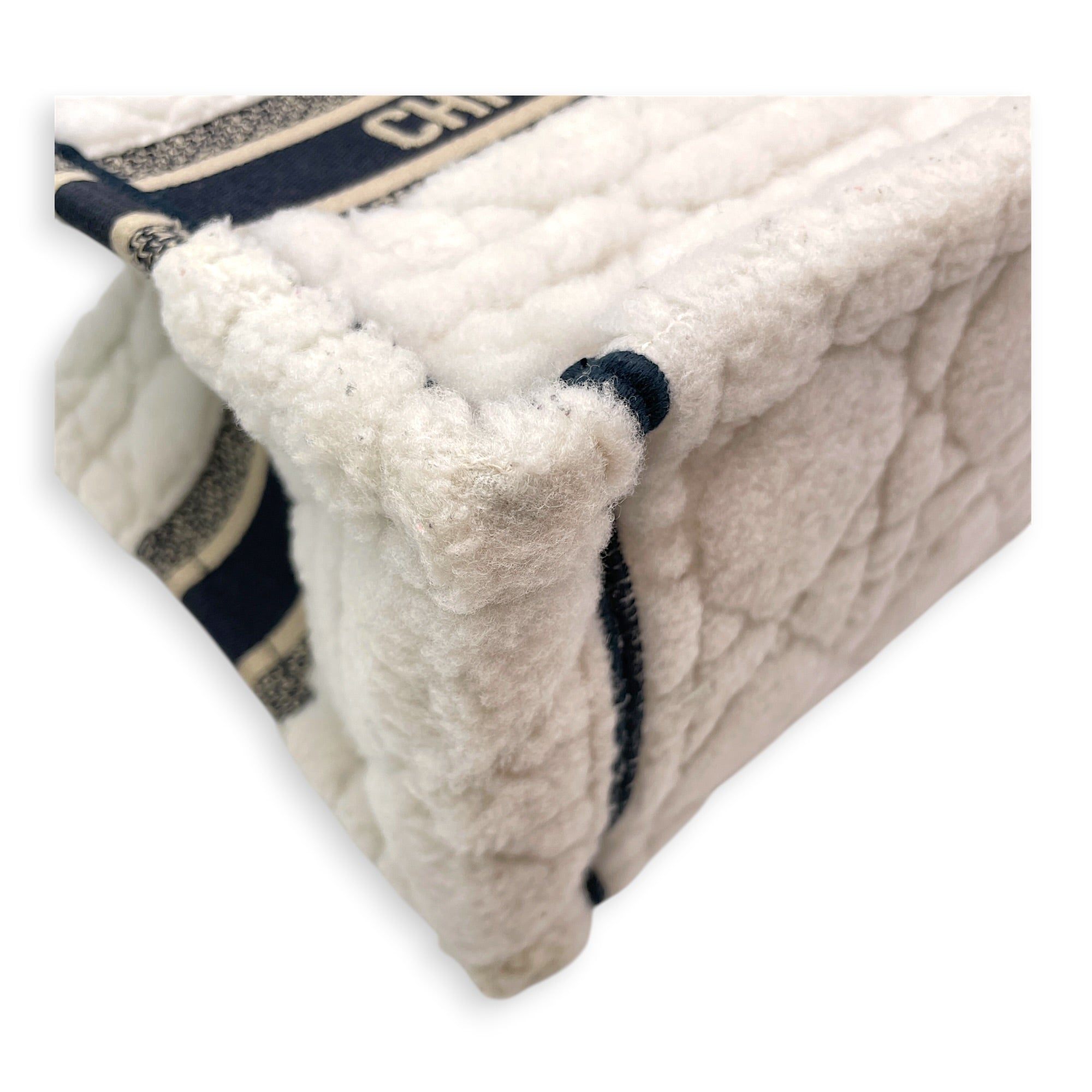 Book Tote Small White Top Handle Bag in Shearling CL2606-21975 8