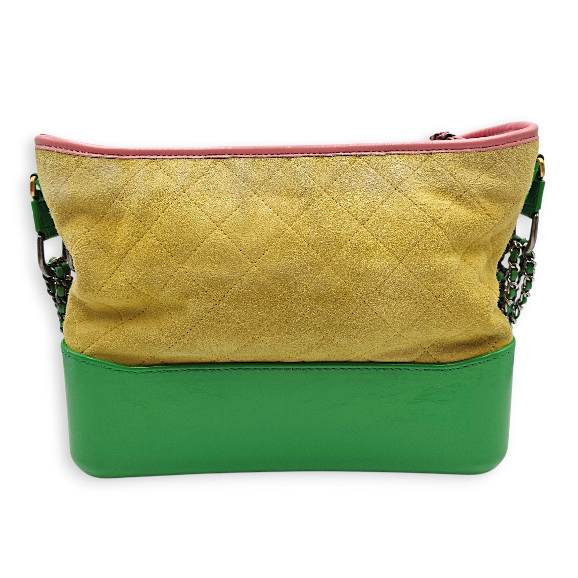 Gabrielle Yellow Shoulder Bag in Suede Leather Mixed hardware CL2606-21977 5