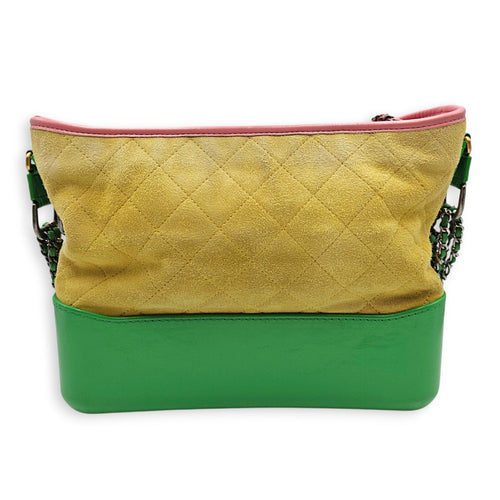Gabrielle Yellow Shoulder Bag in Suede Leather Mixed hardware CL2606-21977 5