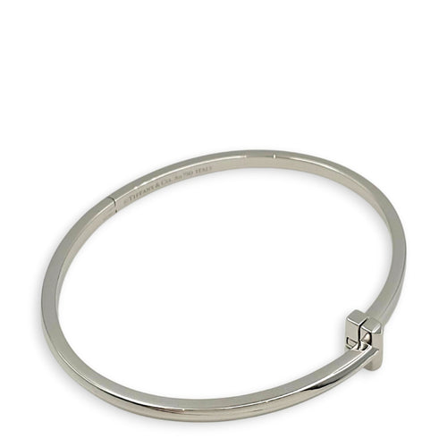 T1 Narrow Hinged L Bangle White Gold hardware CL2606-21983 2