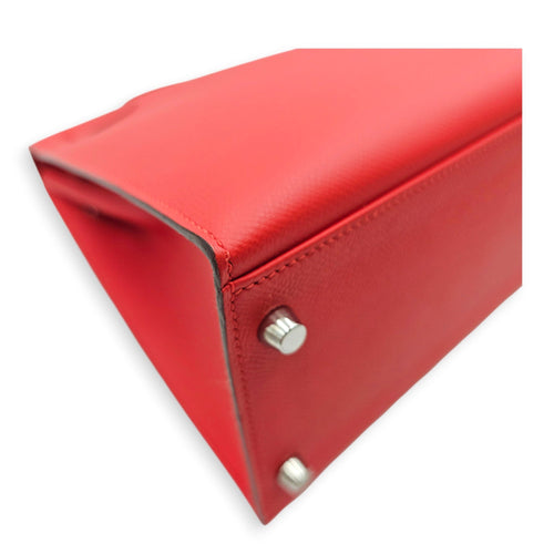 Sellier Kelly 32 Rouge Tomate in Epsom Palladium hardware CL2606-21986 10
