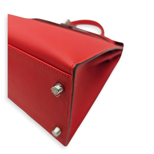 Sellier Kelly 32 Rouge Tomate in Epsom Palladium hardware CL2606-21986 11