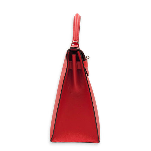 Sellier Kelly 32 Rouge Tomate in Epsom Palladium hardware CL2606-21986 3