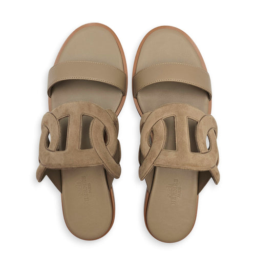 Lagune 37.5 Beige Sable Sandals in Suede Leather CL2606-21992 1