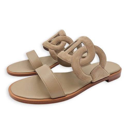 Lagune 37.5 Beige Sable Sandals in Suede Leather CL2606-21992 3