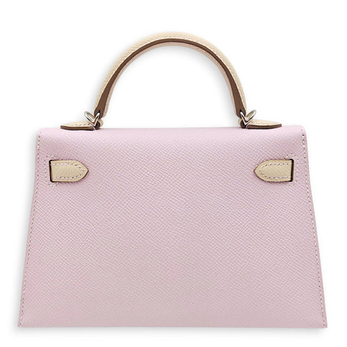 HSS Sellier Kelly 20 Mauve Pale/Craie in Epsom Palladium hardware CL2606-21994 2