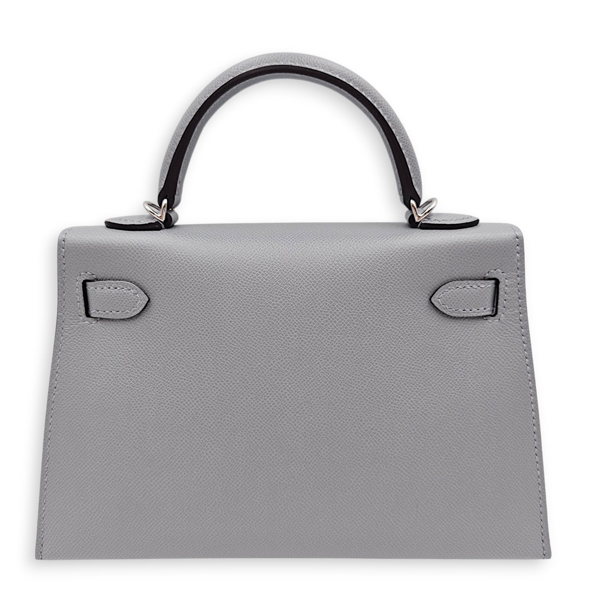 Sellier Kelly 20 Gris Pantin in Madame Palladium hardware CL2606-21996 2