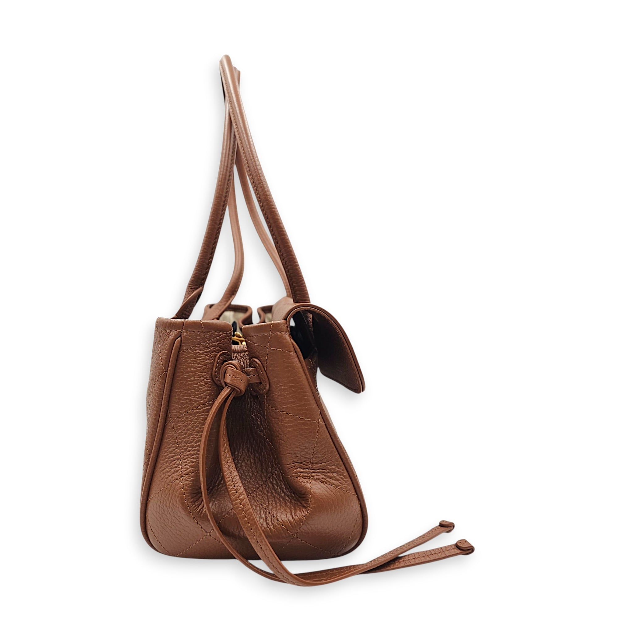 26S Urban Essential 31 Brown Shoulder Bag in Calfskin Gold hardware