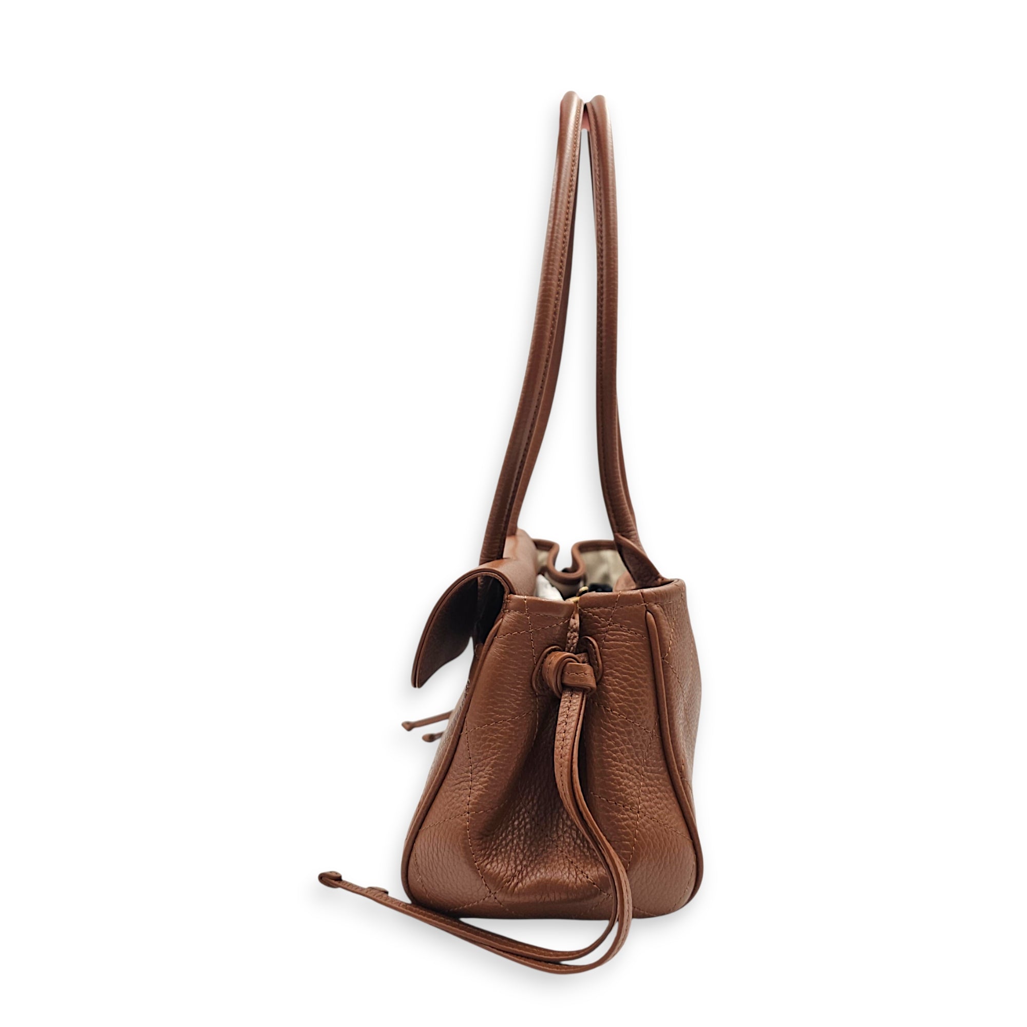 26S Urban Essential 31 Brown Shoulder Bag in Calfskin Gold hardware