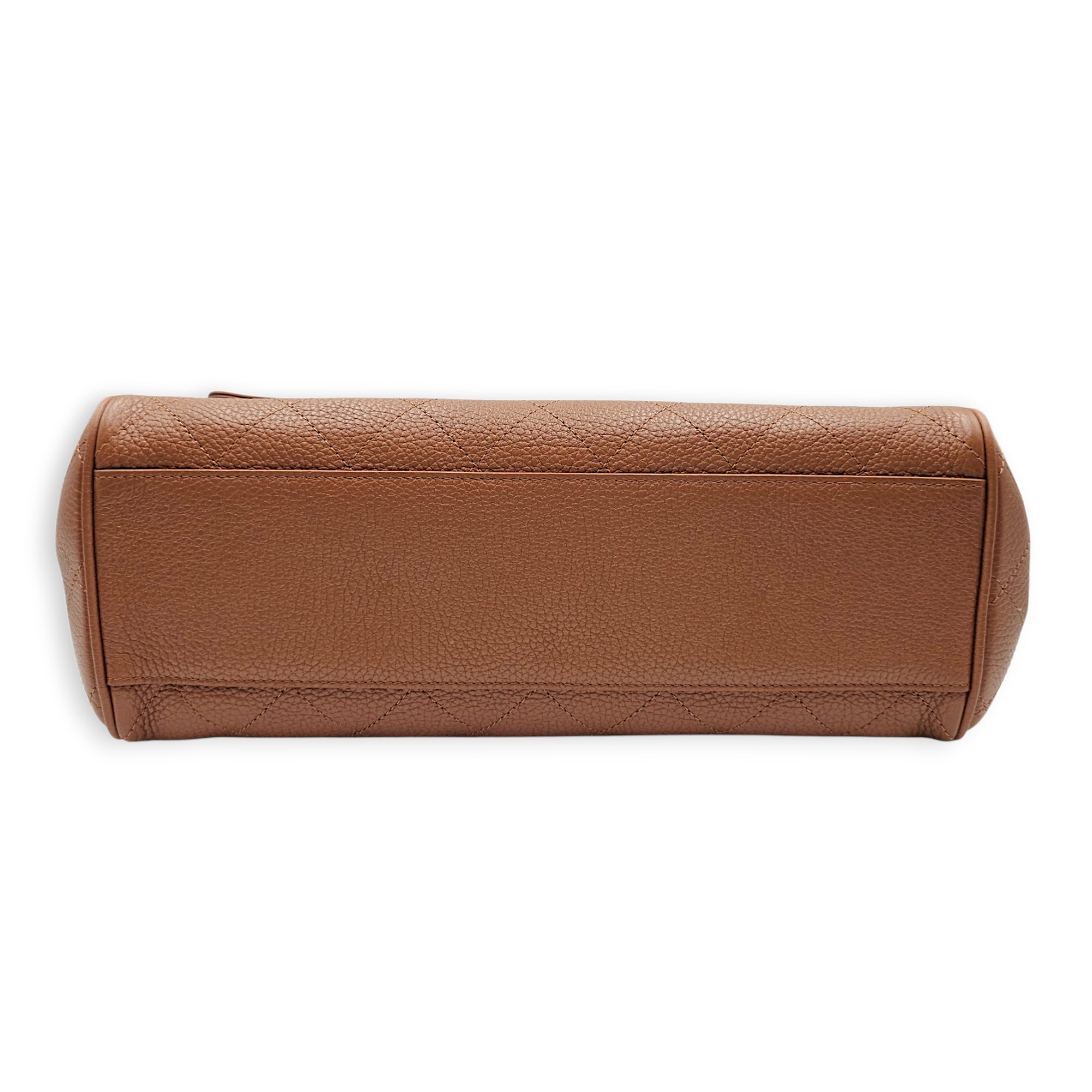 26S Urban Essential 31 Brown Shoulder Bag in Calfskin Gold hardware