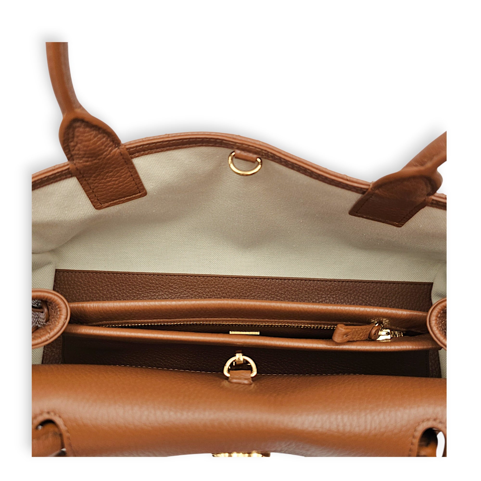 26S Urban Essential Brown Shoulder Bag in Calfskin Gold hardware