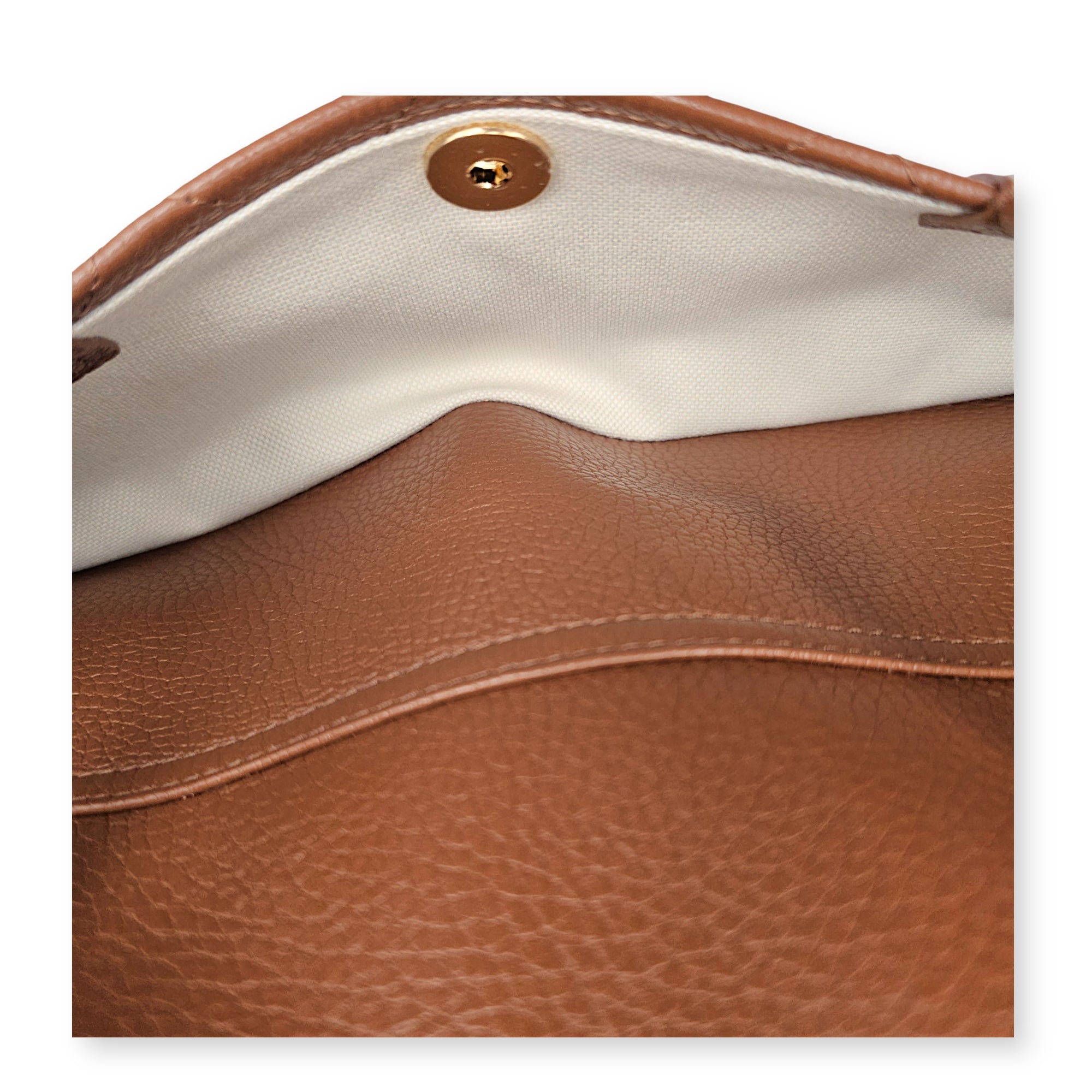 26S Urban Essential Brown Shoulder Bag in Calfskin Gold hardware