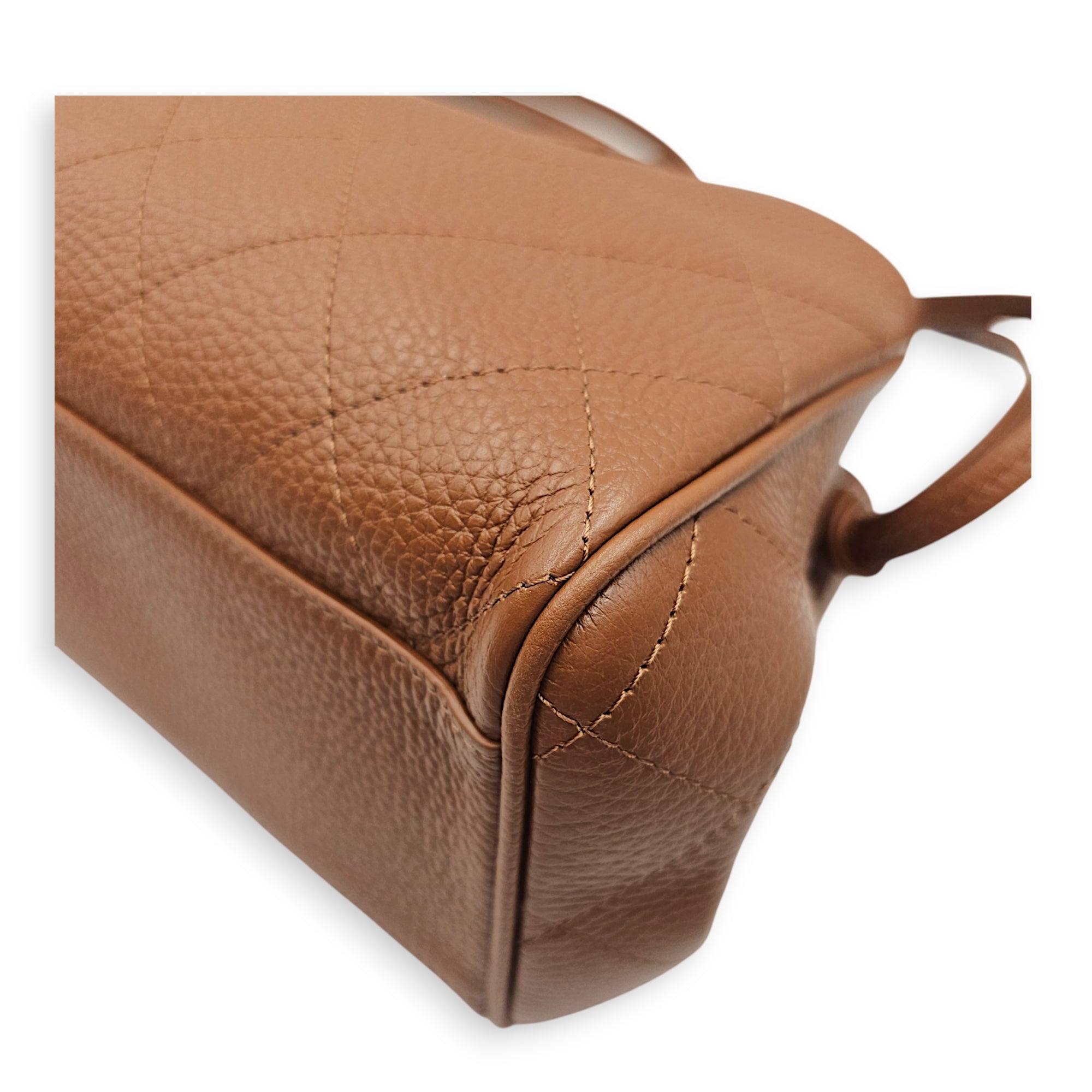 26S Urban Essential 31 Brown Shoulder Bag in Calfskin Gold hardware