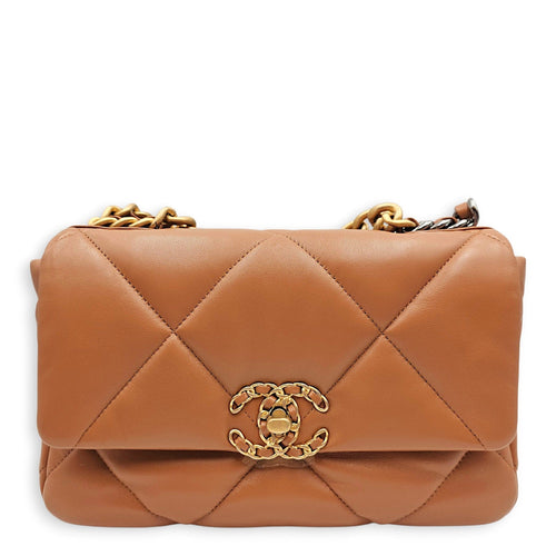 C19 Brown Shoulder Bag in Goat Leather Mixed hardware CL2606-22001 1