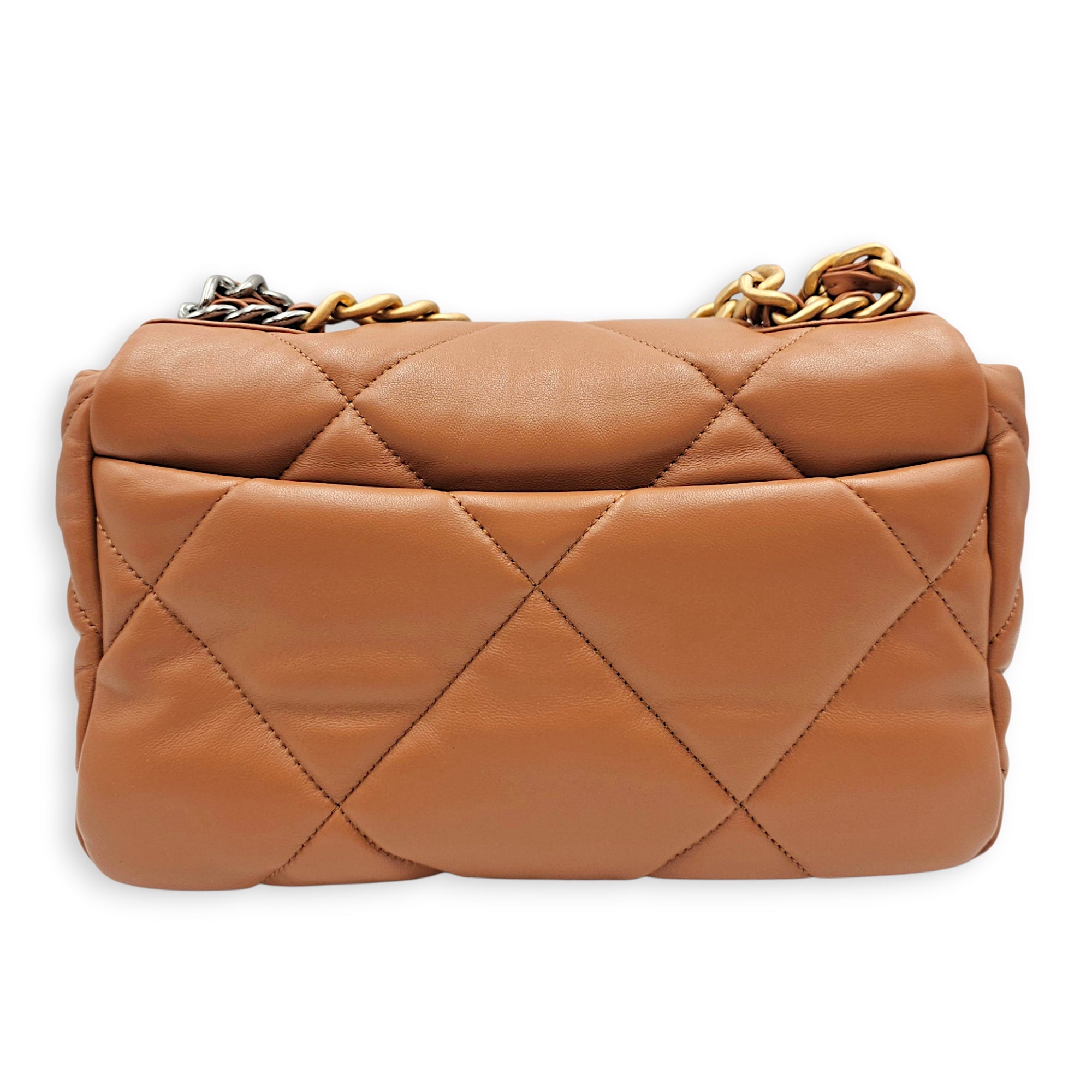 C19 Brown Shoulder Bag in Goat Leather Mixed hardware CL2606-22001 2