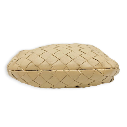 Jodie Intrecciato Mini Beige Top Handle Bag in Nappa Leather Gold hardware CL2606-22004 5