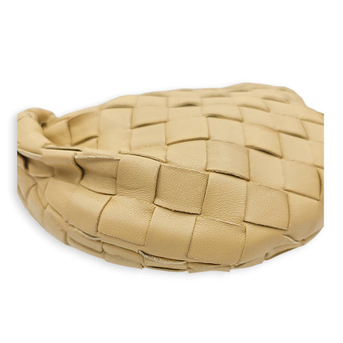 Jodie Intrecciato Mini Beige Top Handle Bag in Nappa Leather Gold hardware CL2606-22004 8