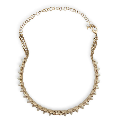 2022 Pearl & Strass CC Choker Gold Necklace CL2606-22006 3