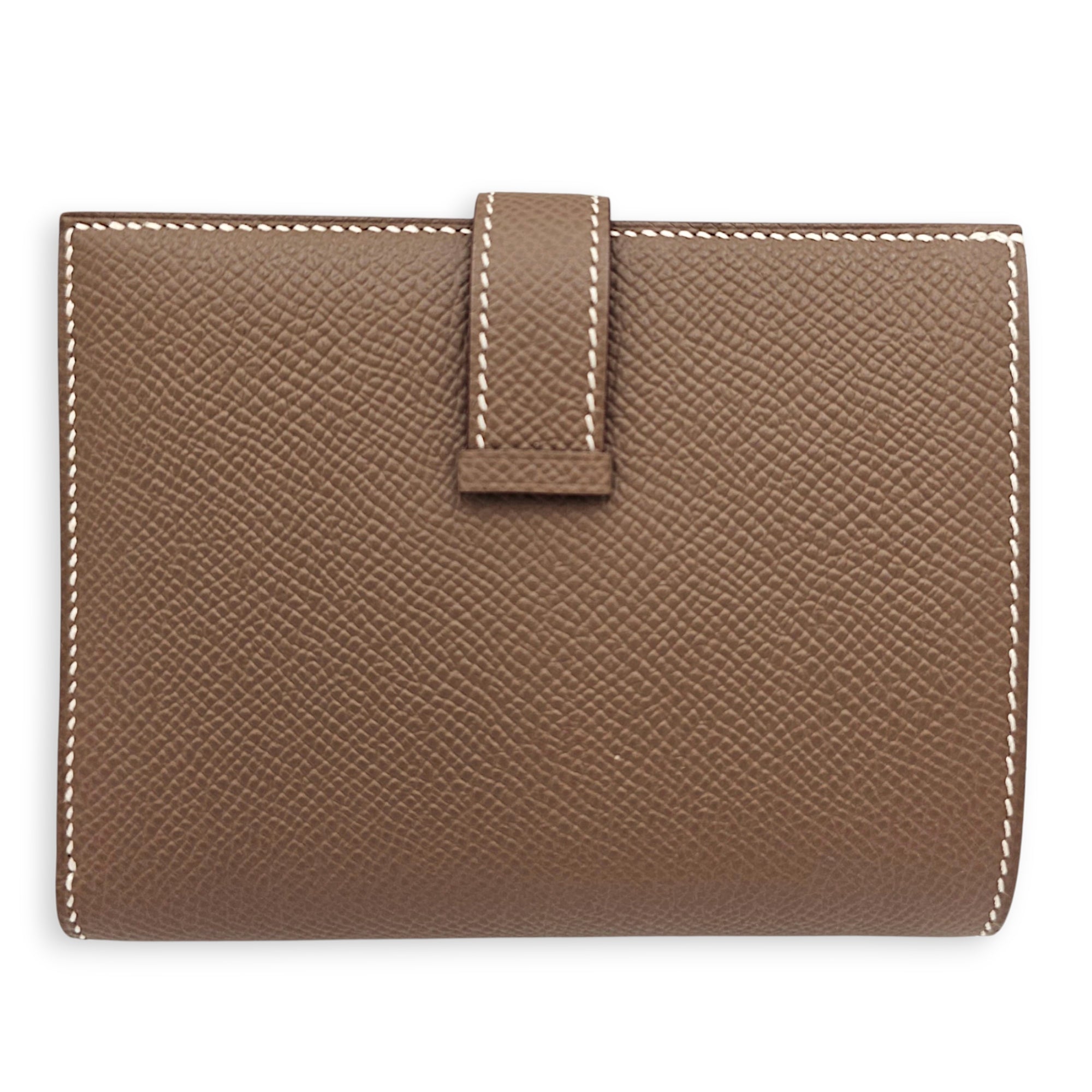 Bearn Etoupe Compact Wallet in Epsom Gold hardware CL2606-22015 2