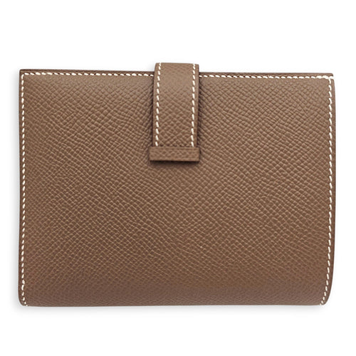 Bearn Etoupe Compact Wallet in Epsom Gold hardware CL2606-22015 2