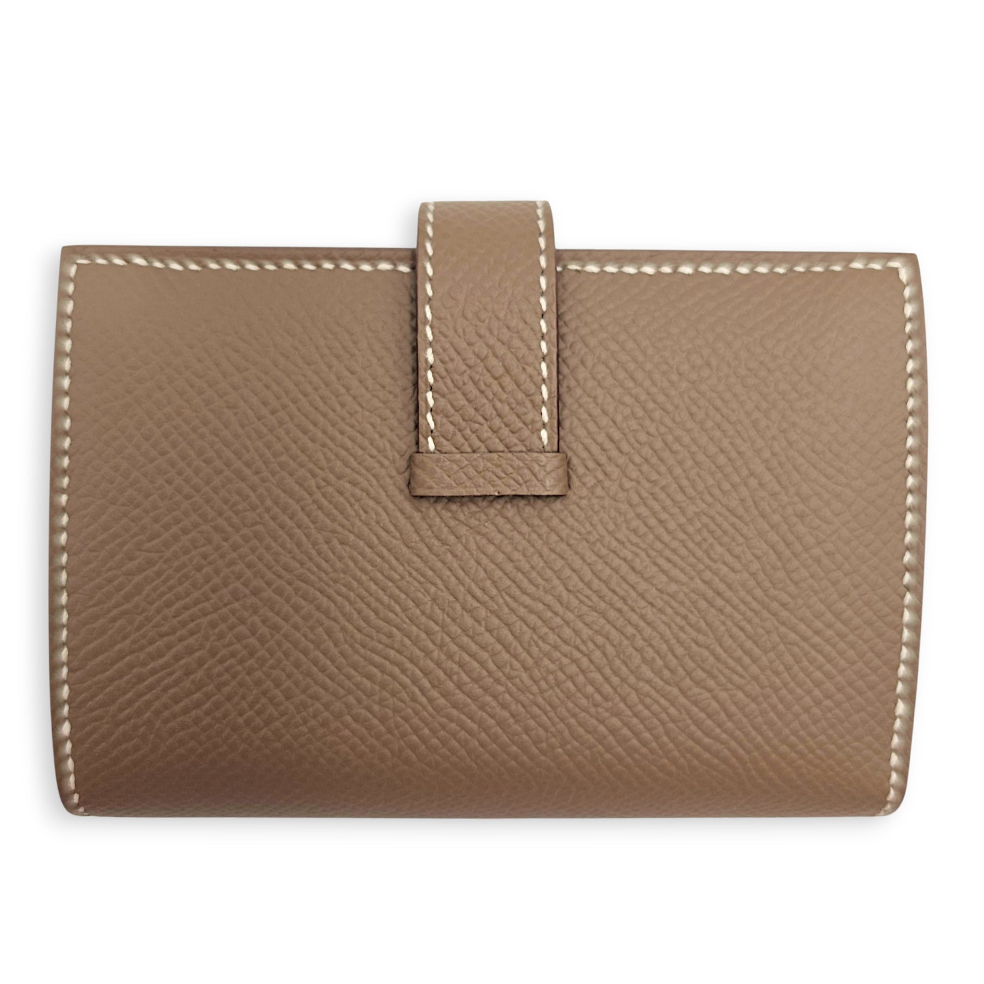 Bearn Etoupe Mini Wallet in Epsom Gold hardware CL2606-22016 2