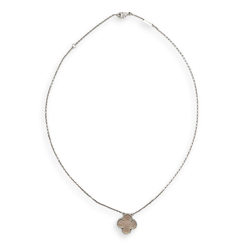 Vintage Alhambra Pendant Necklace in White CL2606-22017 1